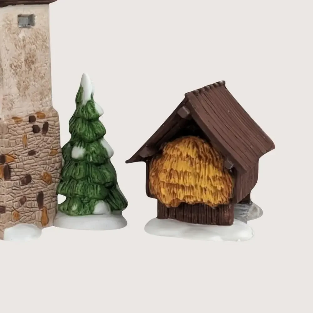 Vintage Dept. 56 Silo and Hay Shed Heritage Village Set
